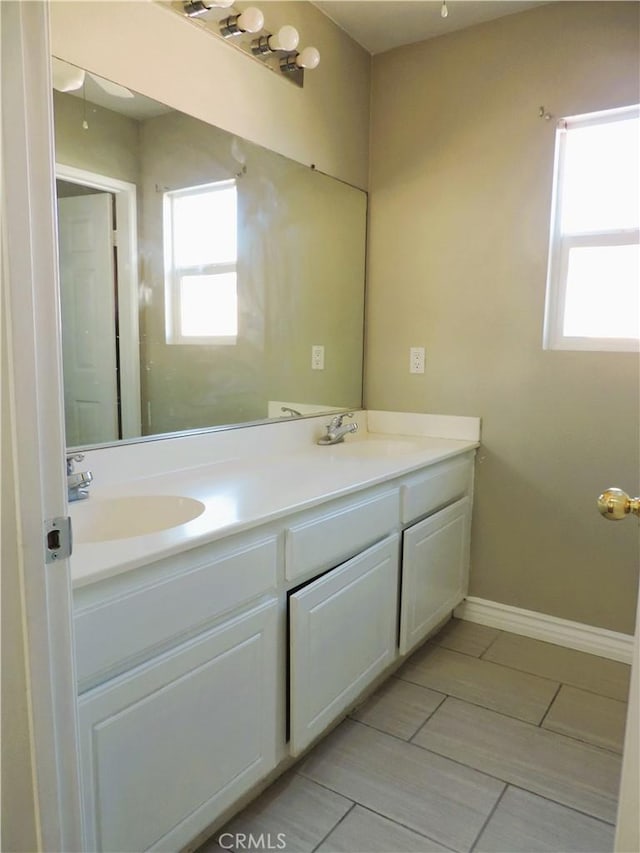 bathroom with vanity