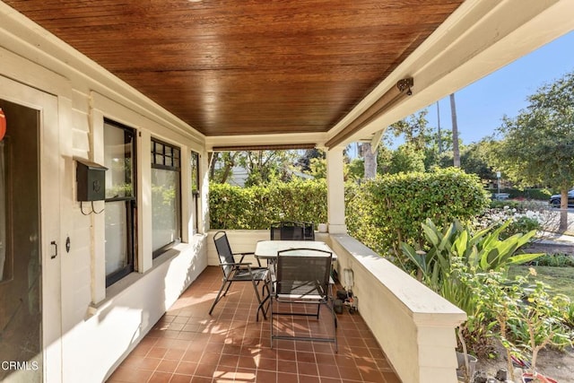 view of patio with covered porch