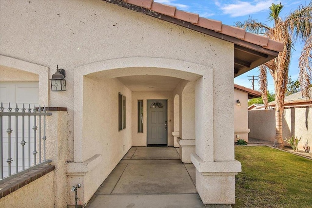 view of doorway to property