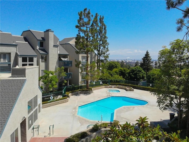 view of pool with a patio