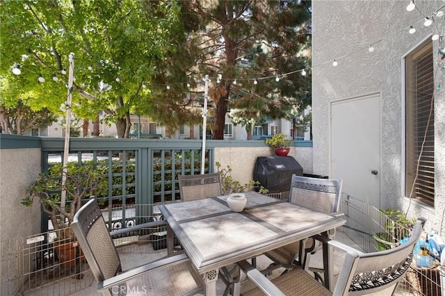 view of patio featuring area for grilling