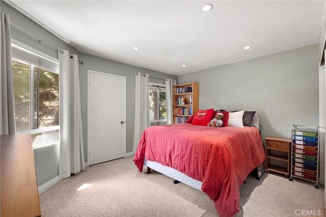 view of carpeted bedroom