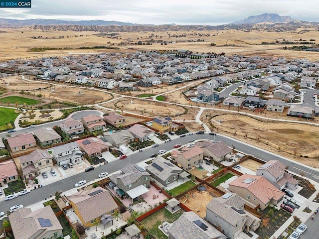 bird's eye view featuring a mountain view