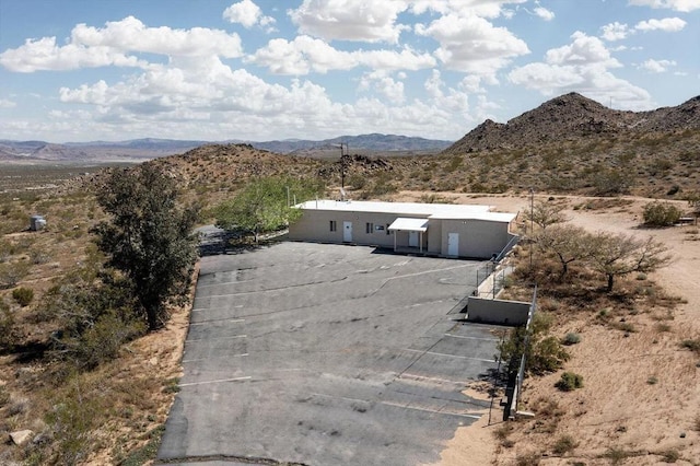 exterior space with a mountain view