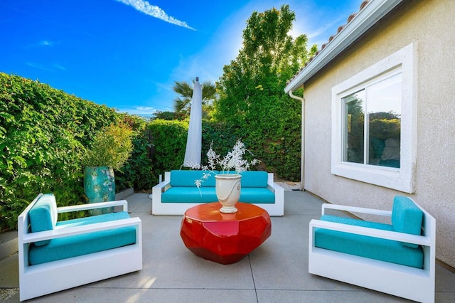 view of patio / terrace featuring an outdoor hangout area