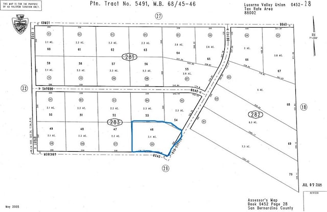 28306 Mercury Ln, Lucerne Valley CA, 92356 land for sale