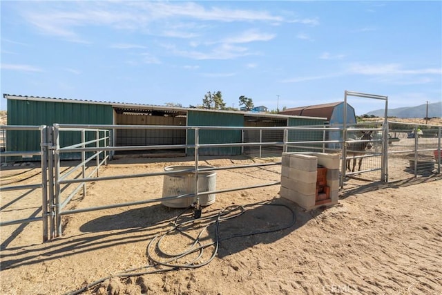 view of horse barn