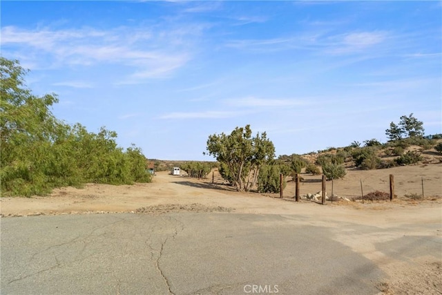 view of road featuring a rural view