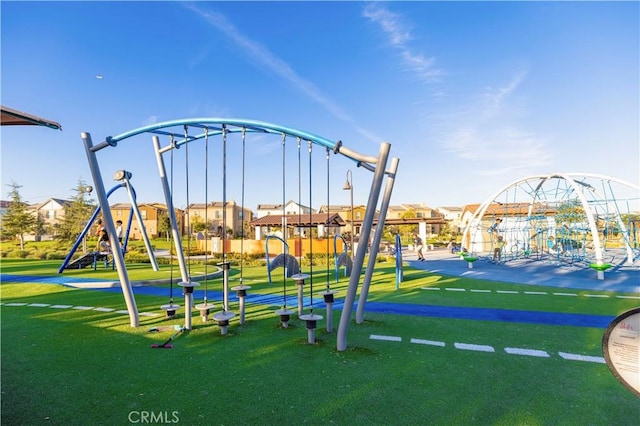 view of playground with a yard