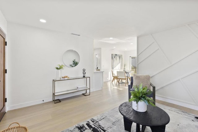 interior space featuring light hardwood / wood-style floors