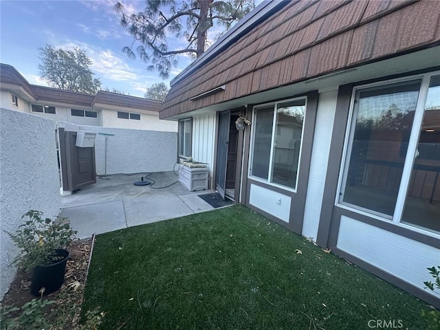 exterior space with a patio area