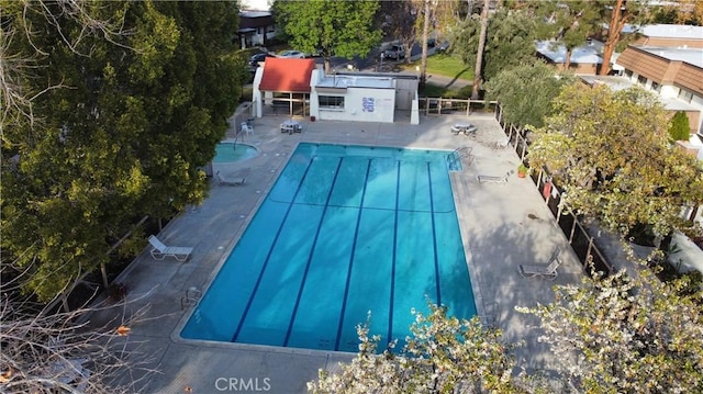 view of pool with a patio area