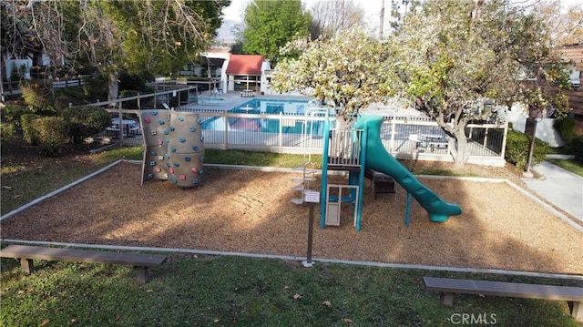 view of jungle gym