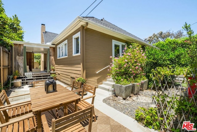 exterior space featuring a patio area