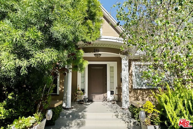 view of doorway to property