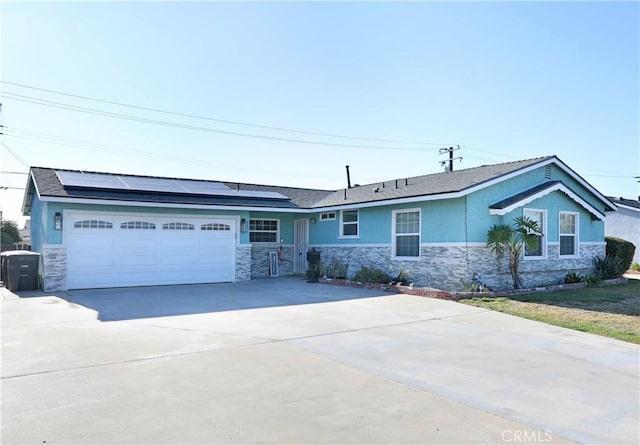 8121 San Mateo Cir, Buena Park, CA 90620 - single story home with solar panels and a garage
