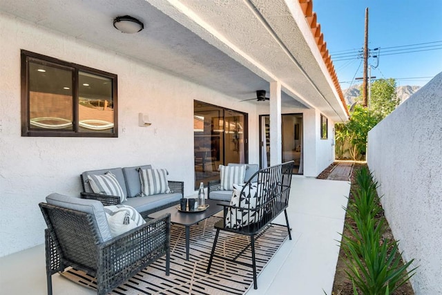 view of patio featuring outdoor lounge area