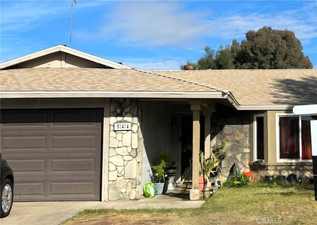 exterior space featuring a garage