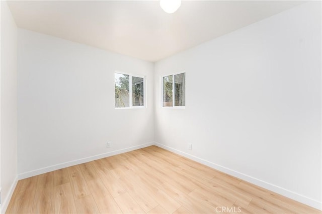 empty room featuring light wood-type flooring