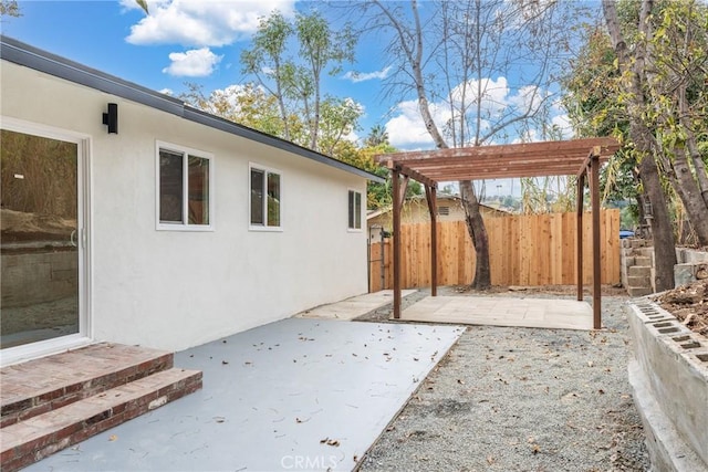 view of patio with a pergola