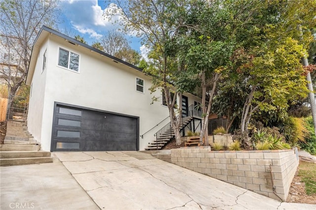 view of front of home featuring a garage