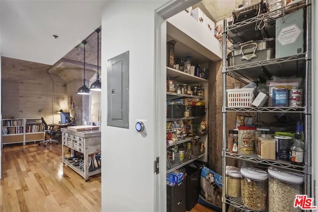 pantry featuring electric panel