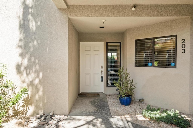 view of doorway to property