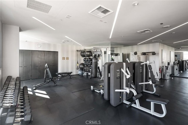 view of workout area