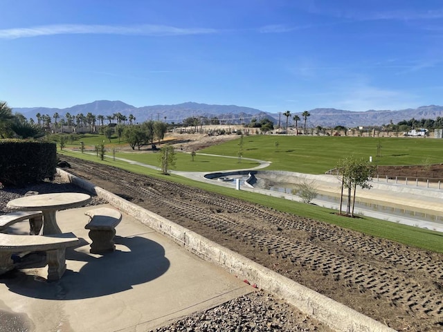 view of property's community with a mountain view