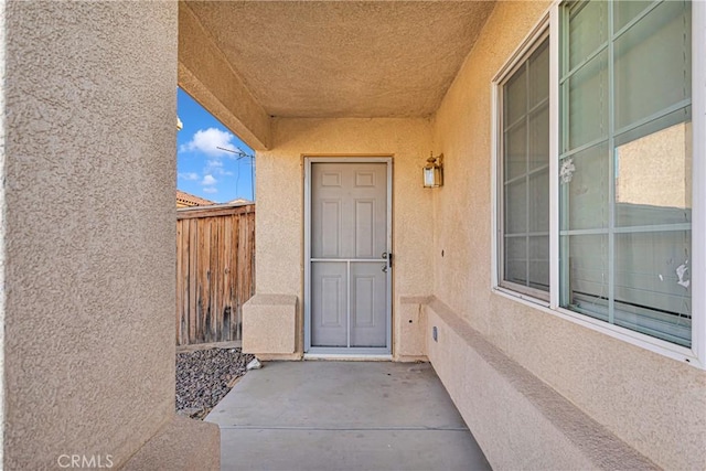 view of doorway to property