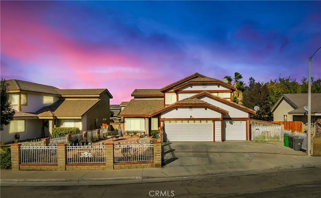 view of front of home featuring a garage