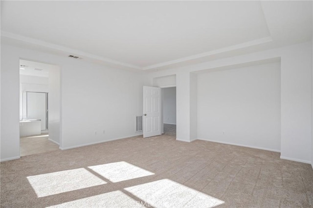 unfurnished bedroom with light carpet