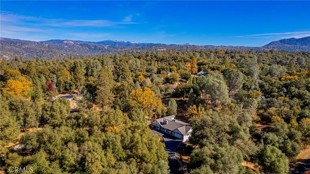 aerial view featuring a mountain view