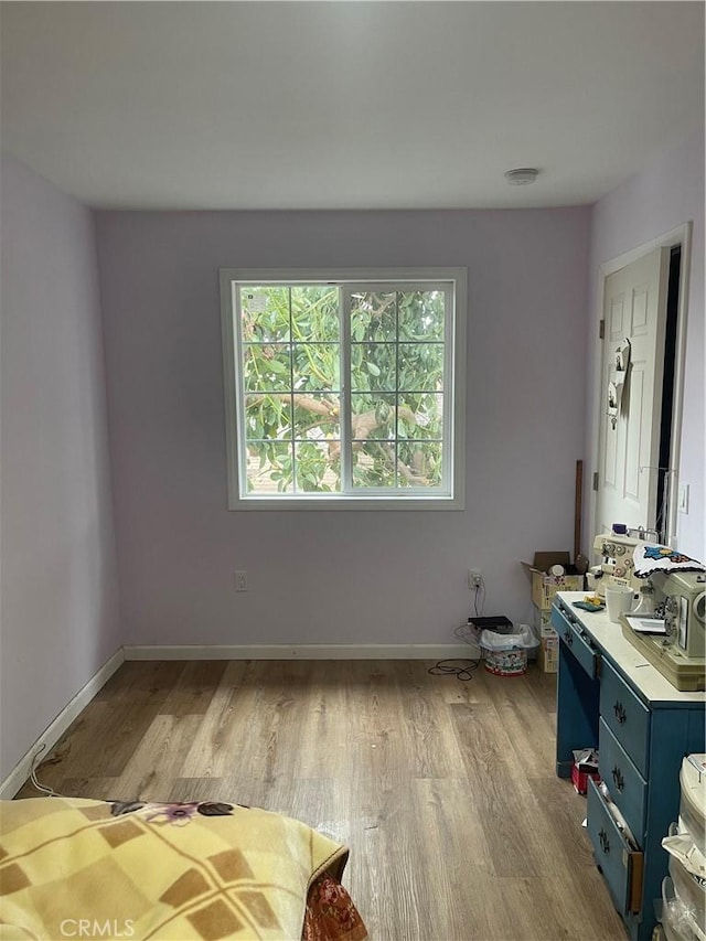 unfurnished bedroom featuring light hardwood / wood-style flooring