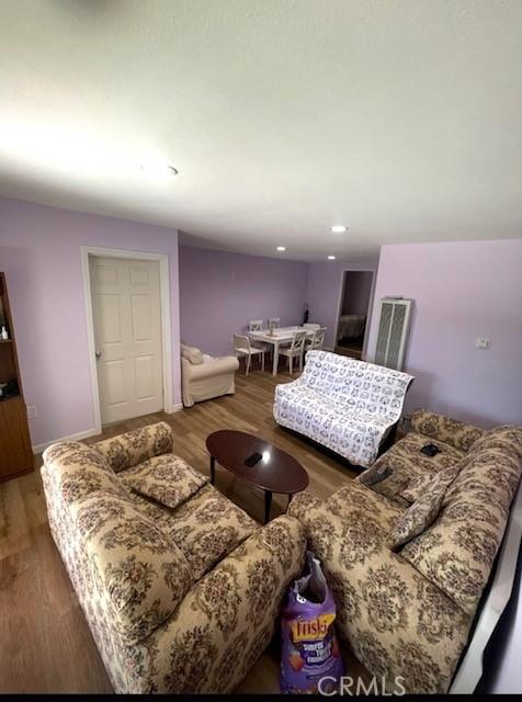 living room featuring hardwood / wood-style floors