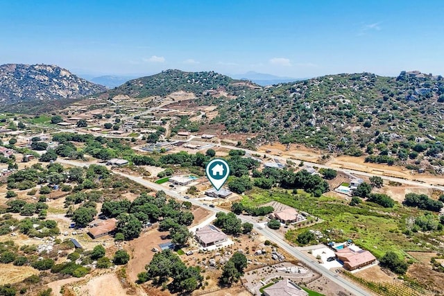 aerial view featuring a mountain view