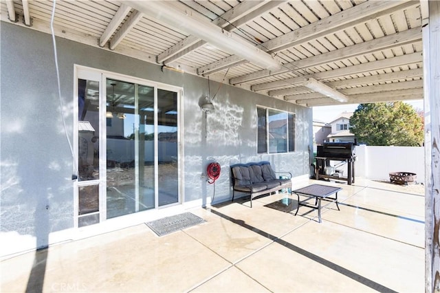 view of patio featuring area for grilling