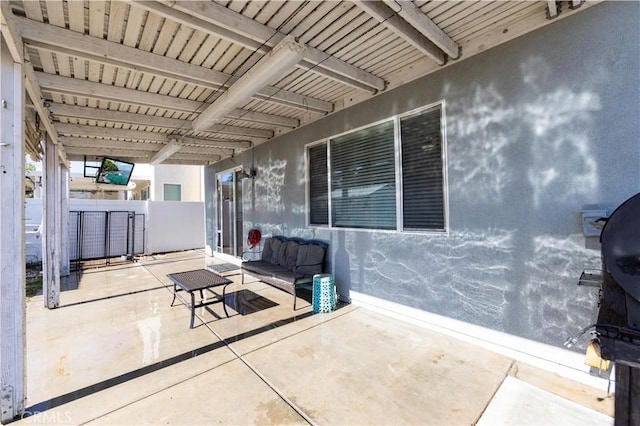 view of patio with outdoor lounge area