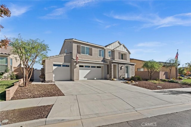 view of property featuring a garage