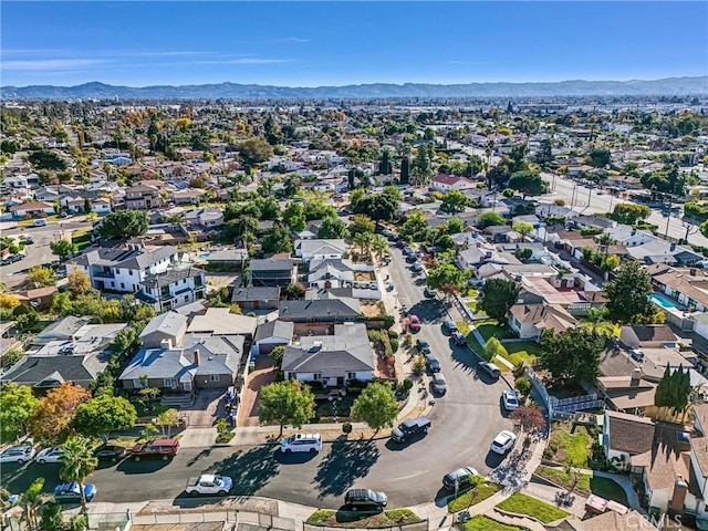 aerial view featuring a mountain view