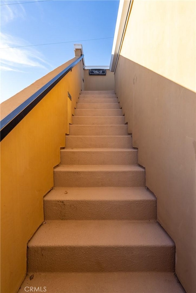 view of stairway