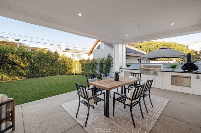 view of patio / terrace featuring area for grilling