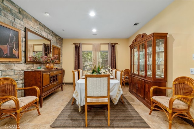 view of dining area