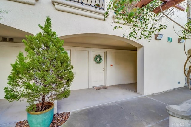 view of doorway to property