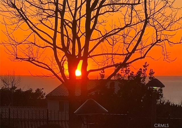 view of nature at dusk