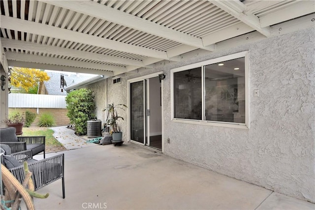 view of patio / terrace featuring cooling unit