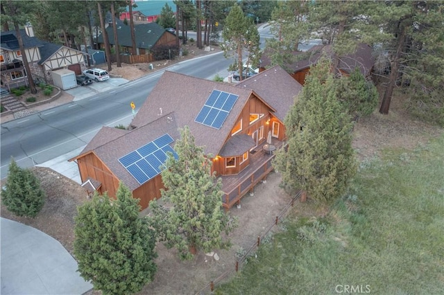 aerial view featuring a residential view