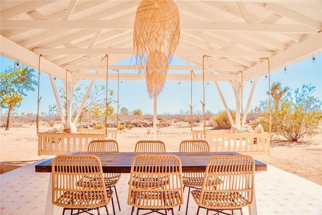 view of patio / terrace with a gazebo