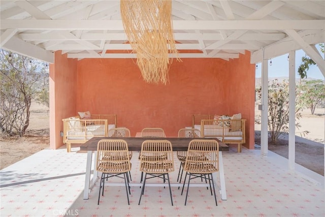 view of patio / terrace featuring an outdoor living space