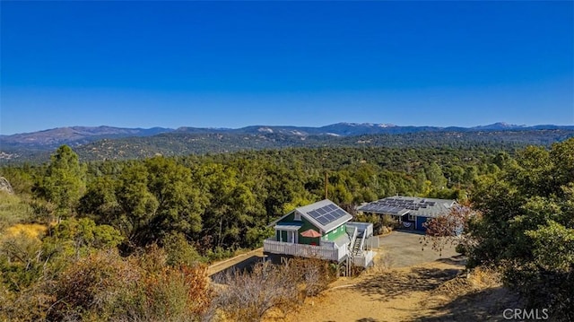 bird's eye view featuring a mountain view